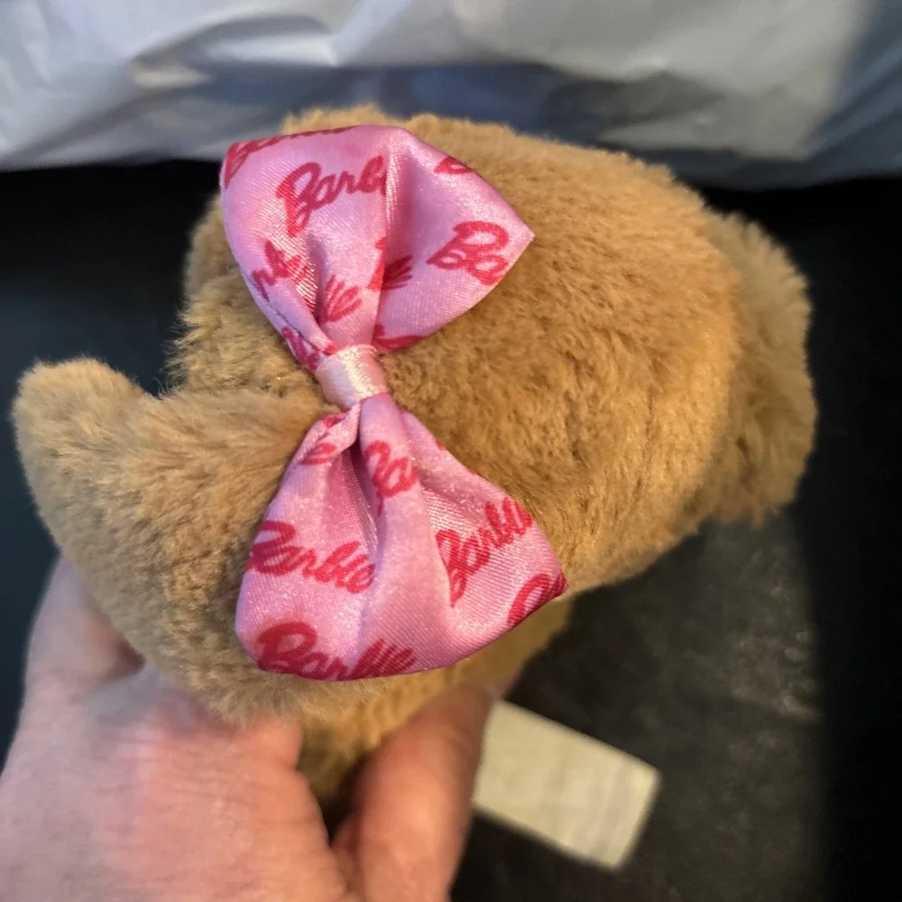 Stuffed Dog Mattel Barbie Just Play Stuffed Plush Animal Dog Toy Pink Bow Taffy